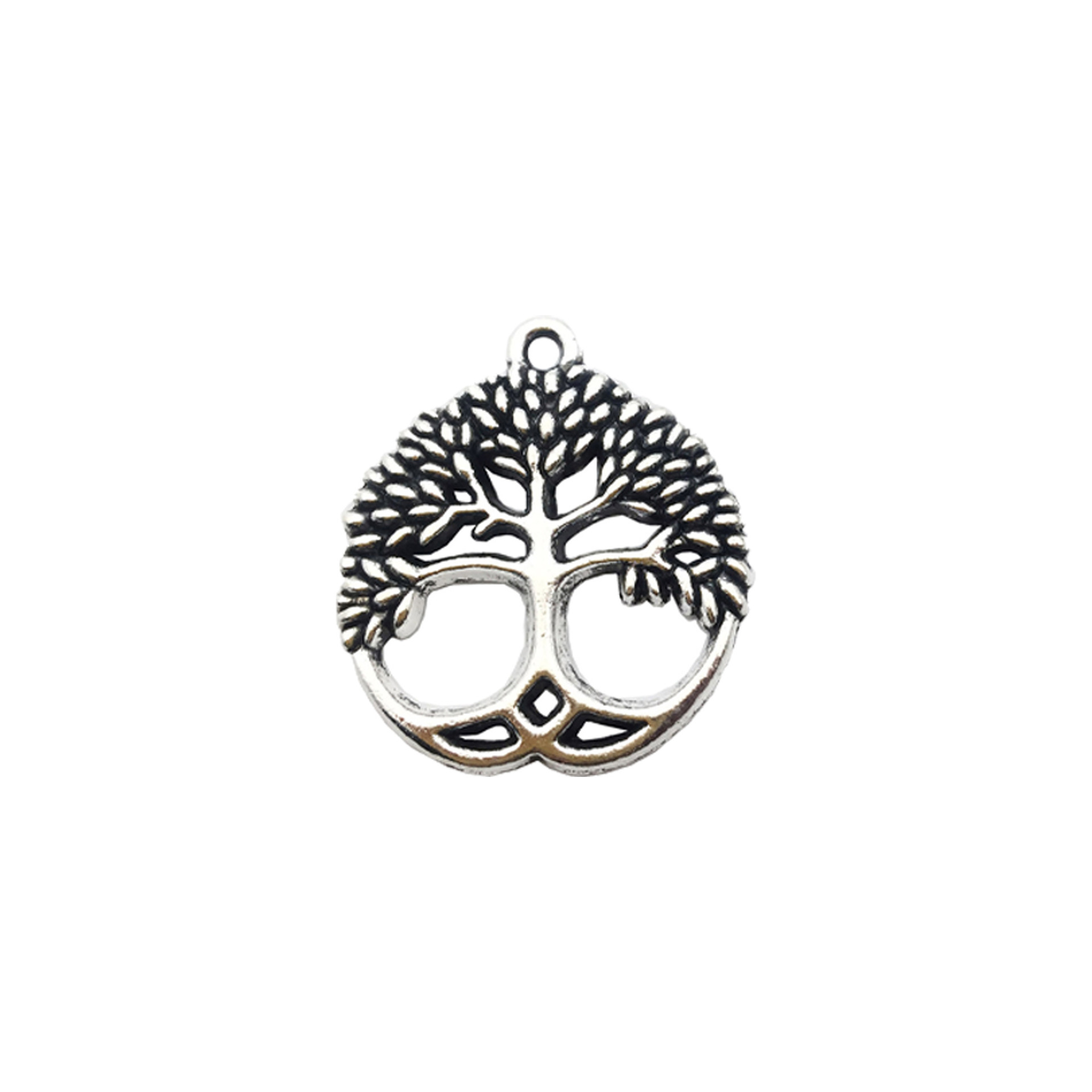 Colgante pequeño colgante de plata antigua 1 árbol de la vida colgante pulido accesorios hechos a mano con cuentas DIY accesorios de la joyería material