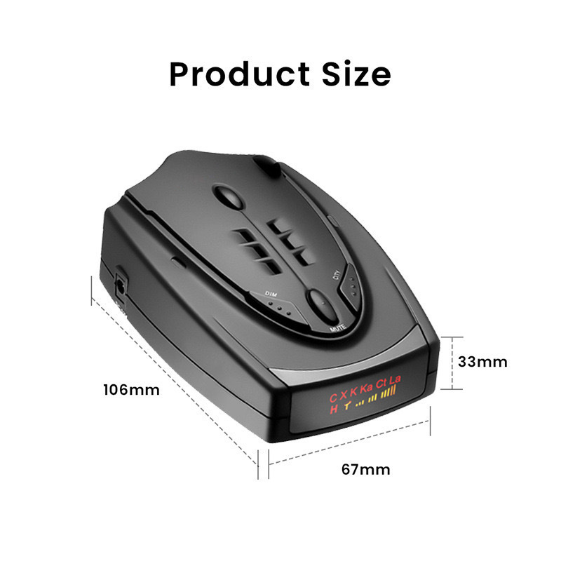 STR525 electronic dog full-frequency radar speedometer car electronic radar electronic dog in Chinese, English and Russian
