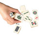 Mahjong tiles household hand rub large and medium small size grade flawless monochrome 40mm44mm ivory full set of mahjong tiles