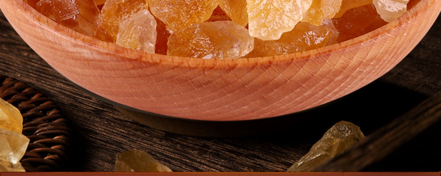 Yellow Rock Sugar (Sugarcane Old Rock Sugar) — 250g Multi-Crystal Thumb-Sized Pieces for Tea & Cooking quality and texture
