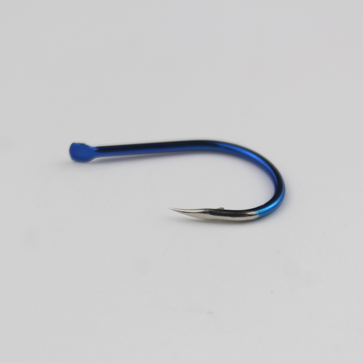 Ghost tooth blue Iseni fish hook with barbs in bulk grass carp, silver carp, bighead carp, silver carp large hook fishing gear supplies fishing hook