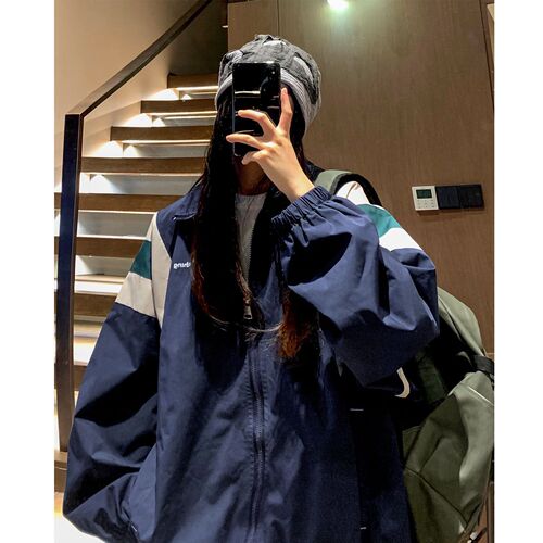 American Street Windbreaker Sport Coat Men's Couple Spring and Autumn Advanced Style Trend Brand Cleanfit Jacket