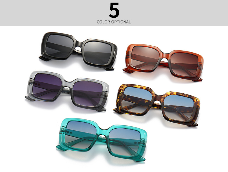 Cross border foreign trade new modern retro square frame sunglasses INS style street style big name sunglasses 9147_voghion.com