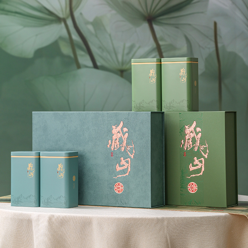 新款绿茶茶叶包装盒空礼盒明前龙井碧螺春半斤一斤装通用礼盒批发