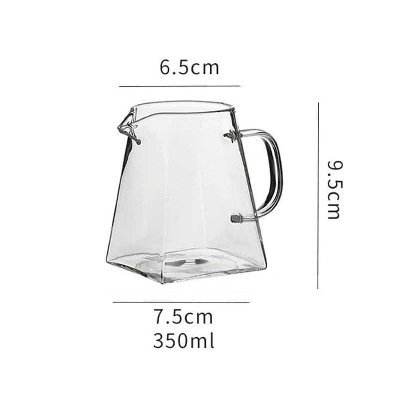 hermosa atmósfera espesa cuadrangular taza de justicia casera taza de vidrio transparente taza de té kung fu taza de té té té sentido de alto nivel