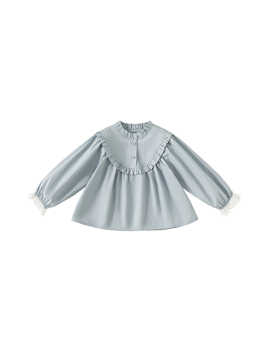 Youbao ropa para niños otoño nueva camisa para niñas camisa de manga larga para niños franceses camisa de manga larga para niñas top de manga larga para bebés