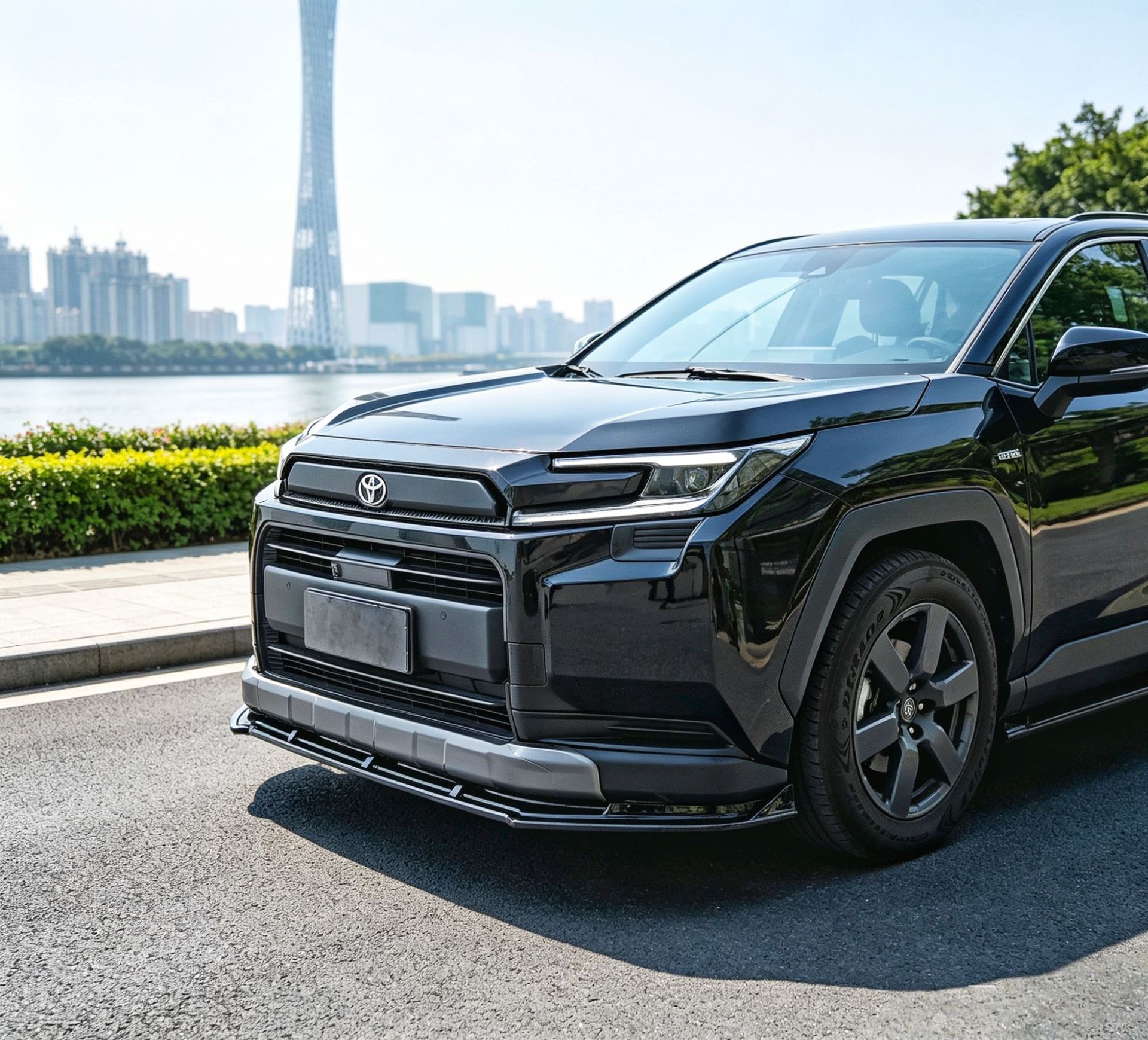 Suitable for 26 Models of Rav4, Rongfang, and Wildlander Modified Front Spoiler, Side Skirts, Rear Bumper, Roof Wing, Rear Diffuser, and Louvered Spoiler