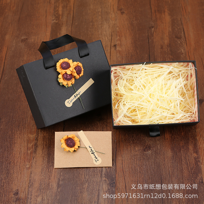 Factory direct gift box gift box cowhide gift box paper box portable drawer box lipstick packaging box perfume box