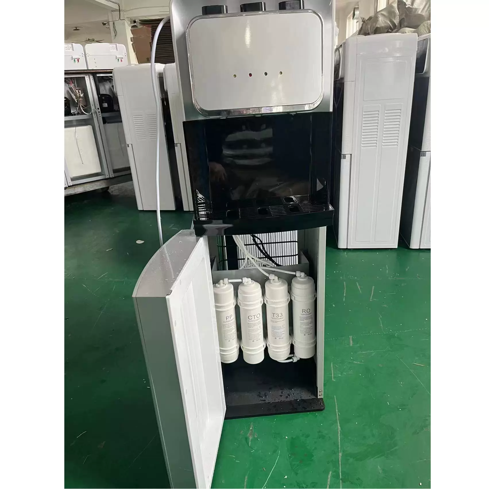 立式过滤加热压缩机制冷一体饮水机带过滤冷热智能家用净饮机跨境