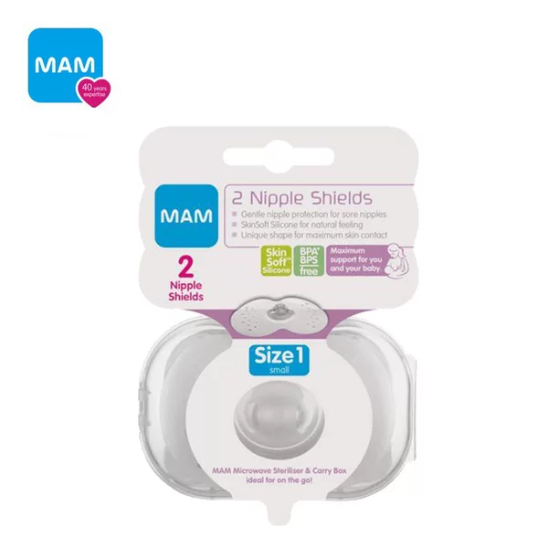 Mam Nipple Protector Silicone Nipple Shield Nipple Paste No. 1/1 Section S Size 2 Pieces