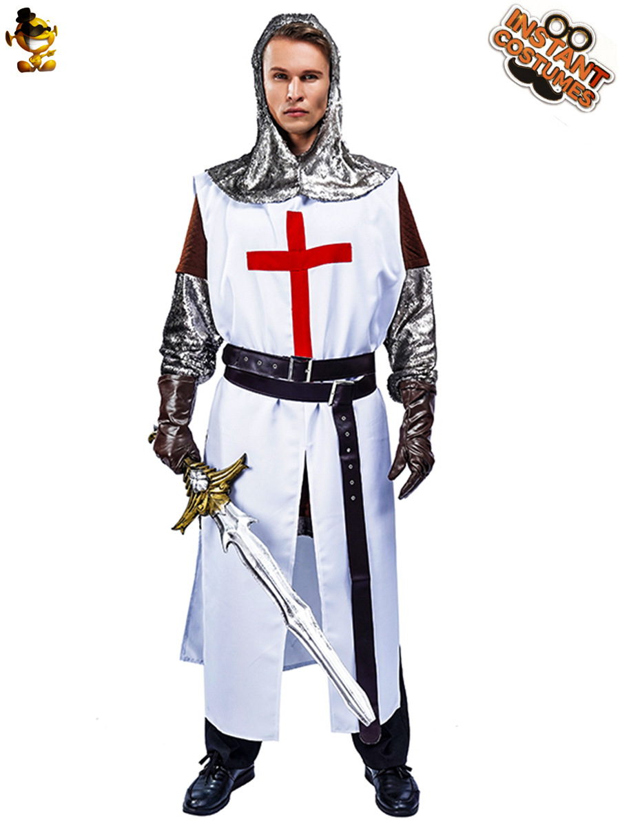 De Halloween de los hombres adultos europeo medieval Crusader Knight Jazz traje grande Samurai etapa image 4