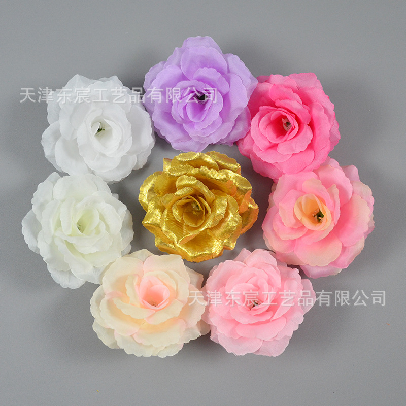 定制8cm玫瑰仿真绢花婚庆花墙活动开业吊顶花球花柱路引拱门配件