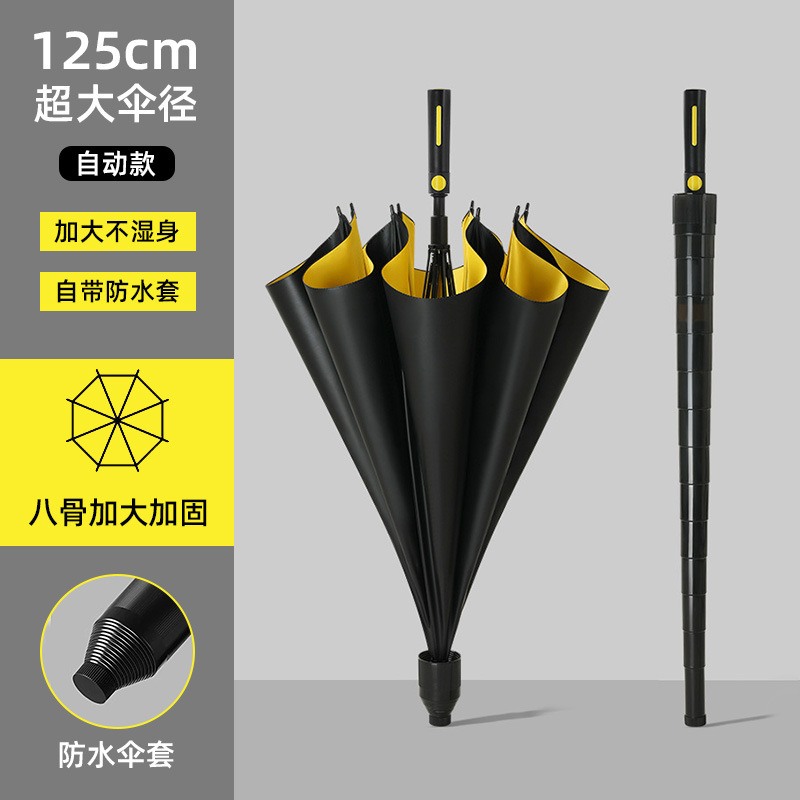 高尔夫自动雨伞长柄晴雨两用遮阳伞加厚加大折叠伞学生黑胶太阳伞|undefined