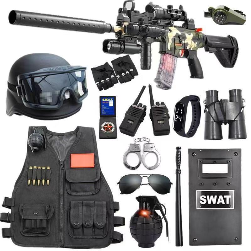 Children's Little Police Toy Gun suit Special Forces Performance Suit Toy Gun Black Cat Sheriff Eating Chicken suit Children's Little Police Toy Gun suit Special Forces Performance Suit Toy Gun Black Cat Sheriff Eating Chicken suit