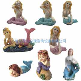 源头工厂沙盘玩具箱庭模型摆件教具人偶造景海鲛身鱼尾美人鱼公主