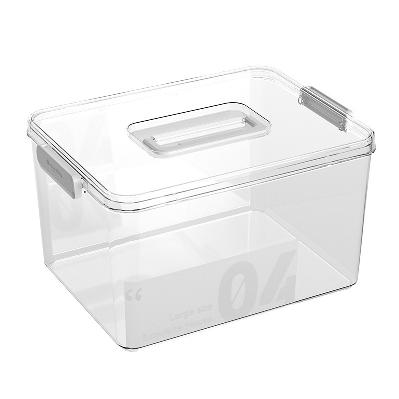 Multifuncional caja de la medicina hogar de gran capacidad espesado sellado de almacenamiento de la medicina transparente caja de primeros auxilios médicos