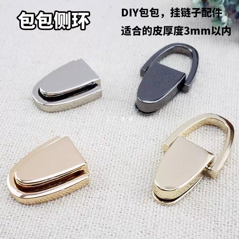 Earrings, golden bag accessory