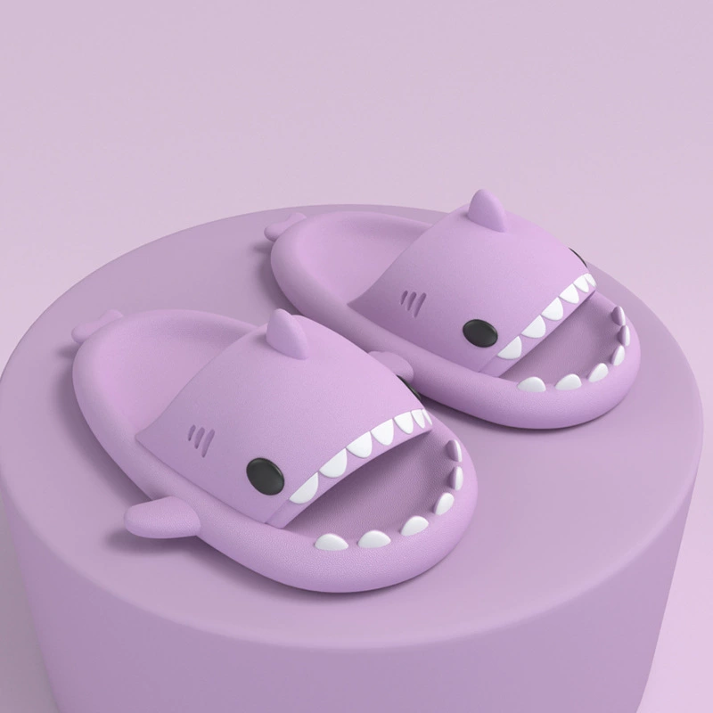 Кожаные тапочки на платформе Slide Slippers (Shark) с аквапарком?