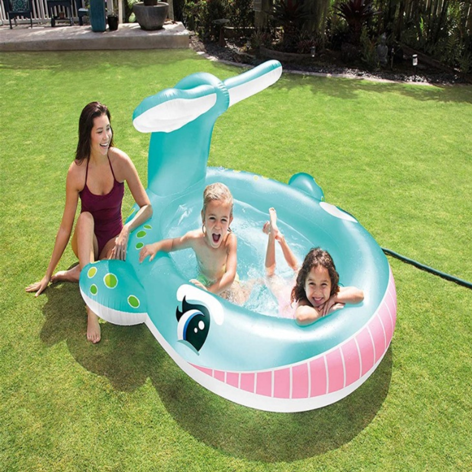 pvc dolphin inflatable sprinkler whale baby paddling pool children inflatable family swimming pool sand pool Marine Ball