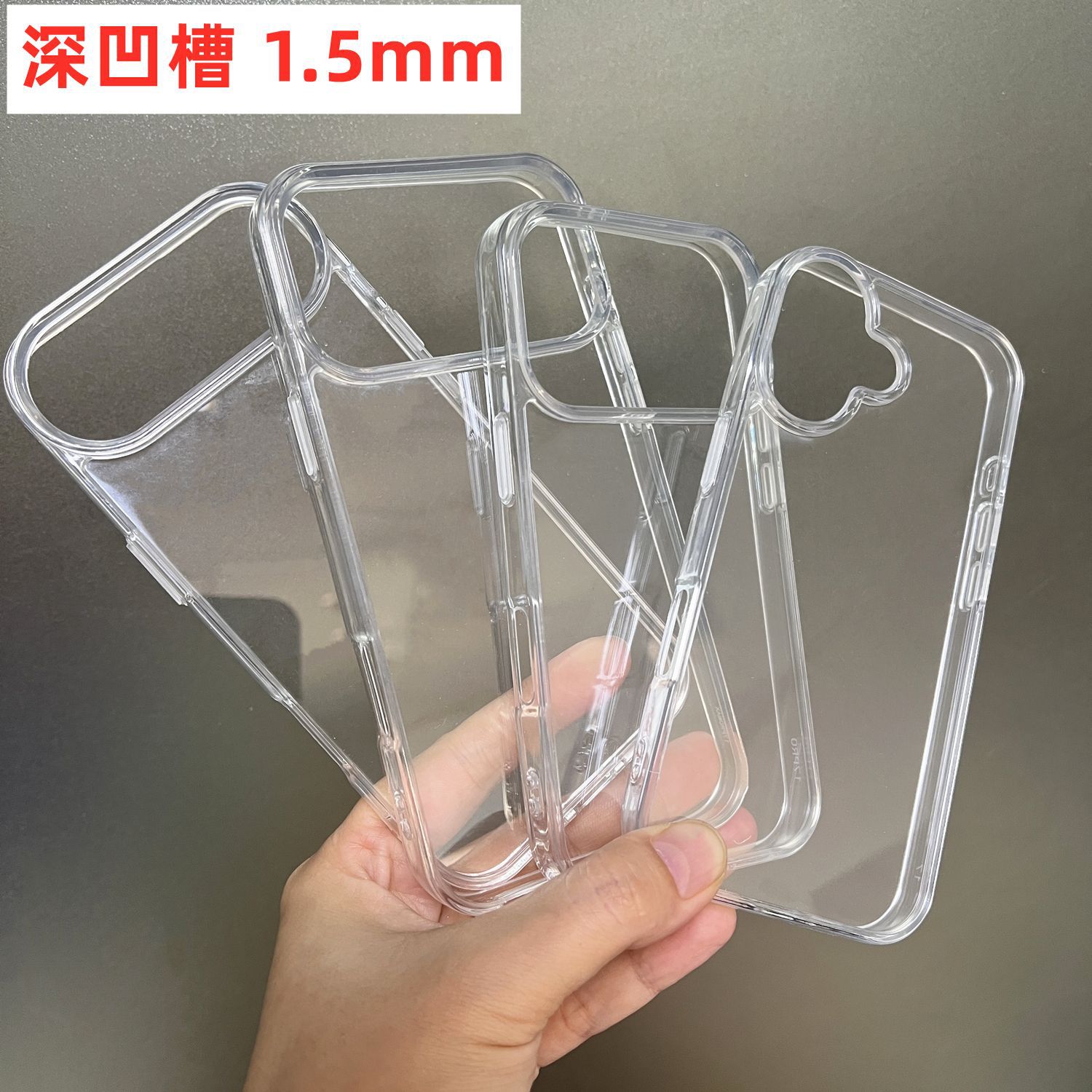 Deep Groove 17Promax/15Pro/14 Phone Case with Epoxy Acrylic Sheet and Dried Flowers, Deep Groove Case, High Transparency Case