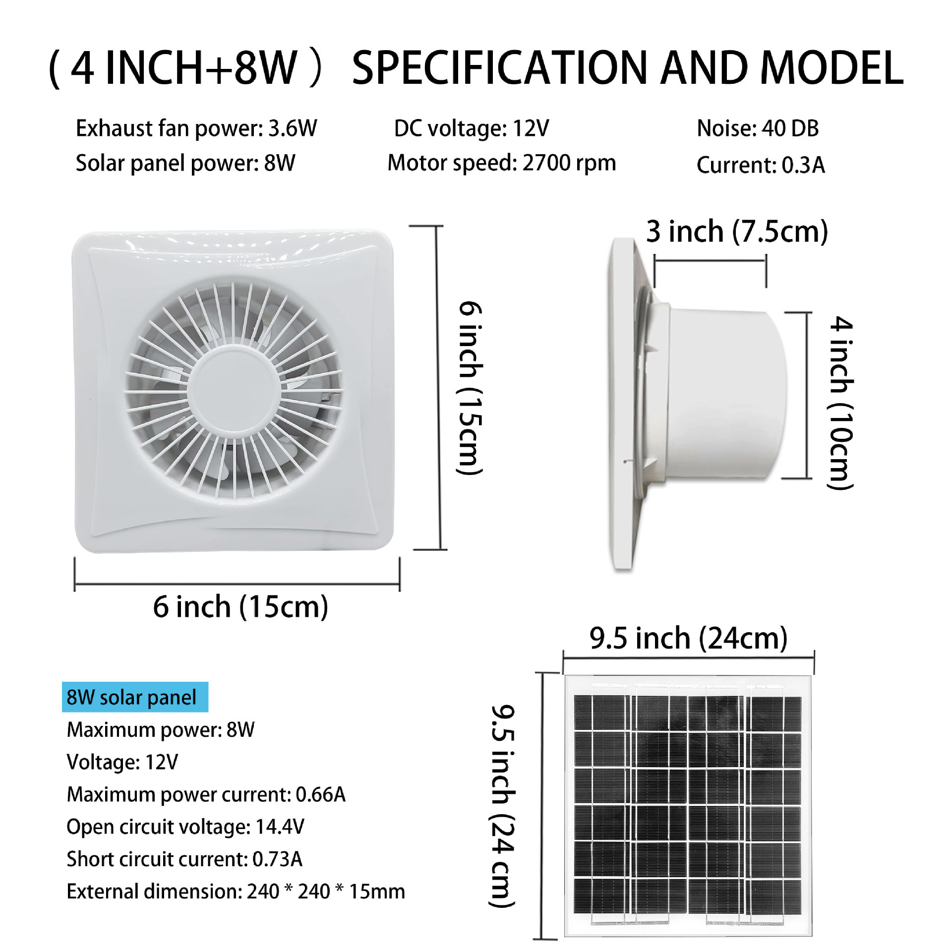 화이트 모델-사양-4inch-8w