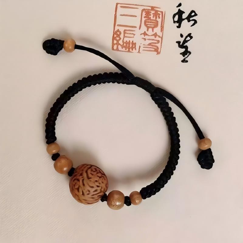 新中式手绳 桃木手绳 护身手绳宝宝女儿童国风爆款男本命年防惊吓|undefined
