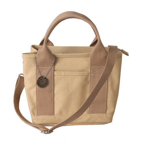 Zippered Single Shoulder Japanese Rakuten High-End Canvas Bento Bag Portable Canvas Tote Bag for Women