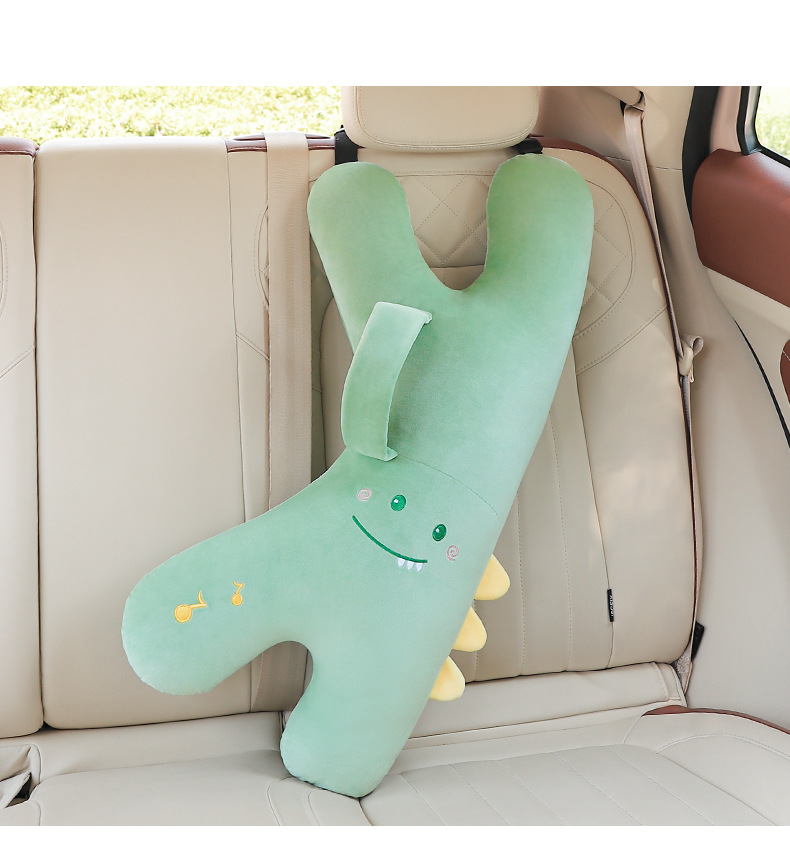 Children's Car Seat Belt Anti-Stranglehold Sleeping Pillow Plush Cute Travel Rest Neck Pillow Shoulder Pad
