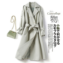 中长款风衣女2024春秋季新款韩版休闲宽松翻领收腰显瘦大衣6527