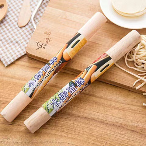 家庭用めん棒めん棒実木餃子皮トランペットめん棒焙煎工具|undefined