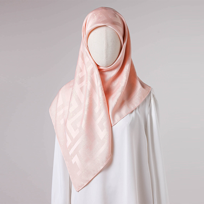 Retro Seidenschal Quadratisch Damen Sommer Versatile Kopftuch_voghion.com