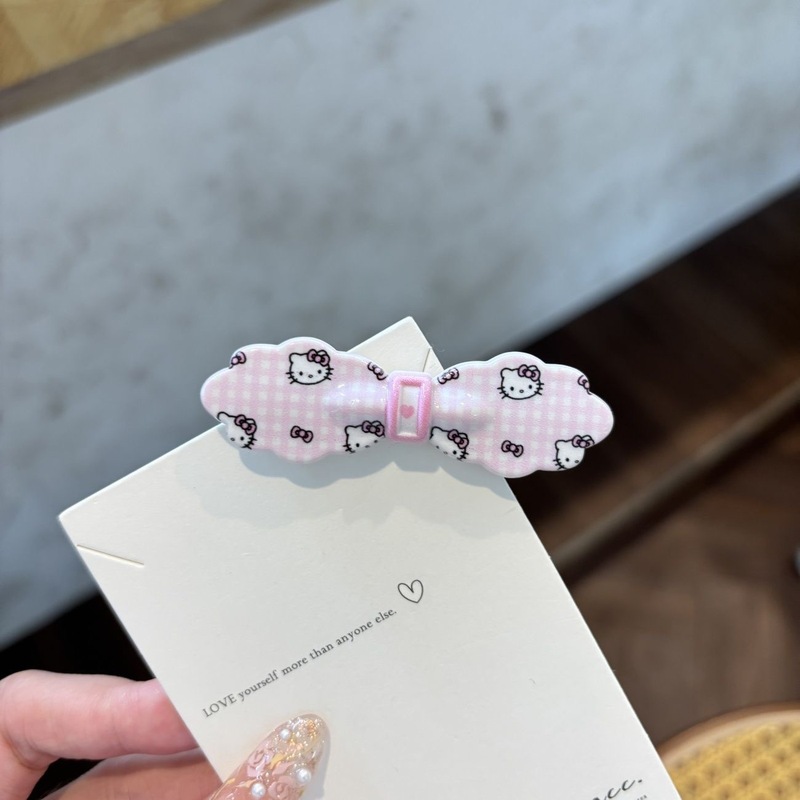 可爱小圆边猫蝴蝶结发夹卡通少女甜美碎发刘海夹网红ins风发卡|undefined