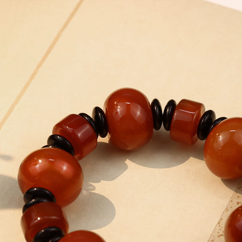 Fashion Flat Bead Bracelet Ethnic Style Carnelian Bracelet display picture 4