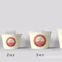 Заказать чашку для мороженого 5 унций 170 мл; бумажный стакан для мороженого; свободный дизайн из логотипа; миска на вынос