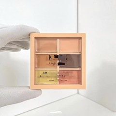 N六色のコンシーラーの6色のコンシーラーの修容盤はニキビ印の暗い目の周りの赤い血筋の肌の色の皿の黄色の皿を覆います。