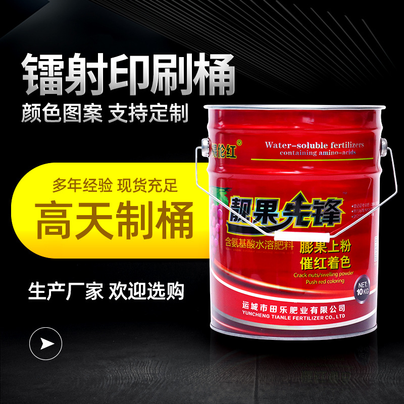 马口铁桶 10L印花铁桶乳胶漆桶化工桶铁制罐厂家批发 涂料铁桶