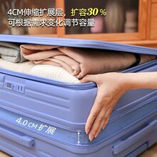 R5V侧开口行李箱女可扩展拉杆箱20寸26旅行箱登机皮箱子24超大容
