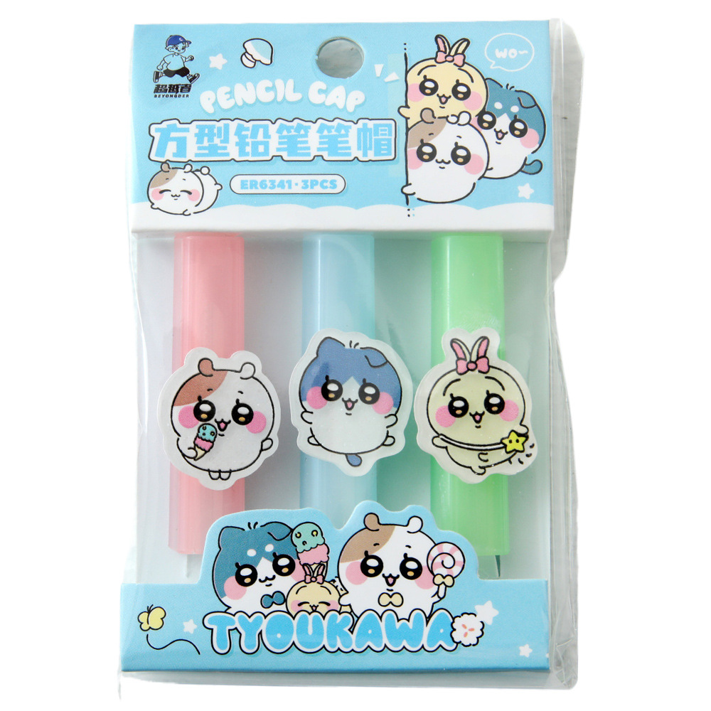Sombrero de lápiz de dibujos animados Jiyikava Sombrero de lápiz de parche de alto valor Sombrero de lápiz de aprendizaje creativo para estudiantes