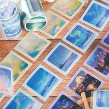 暗黑魅影PET胶带 四季的角落系列 雾面模切风景手帐装饰素材贴6款