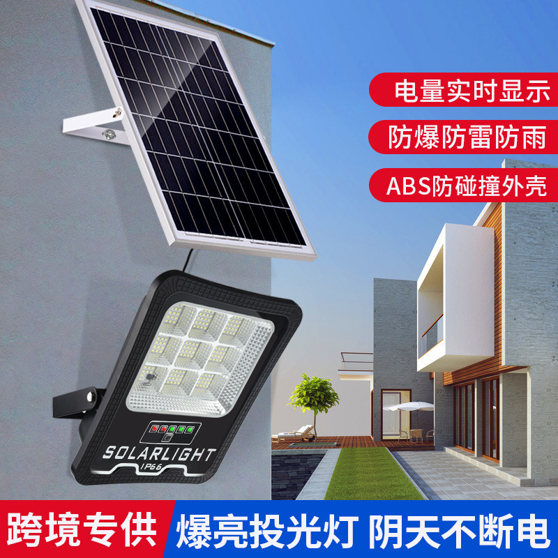 Travel LED spotlight solar-powered for gazebo