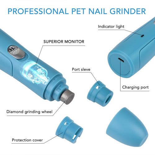 Amazon's best-selling pet nail grinder USB rechargeable nail trimming set dog electric nail clipper nail polisher
