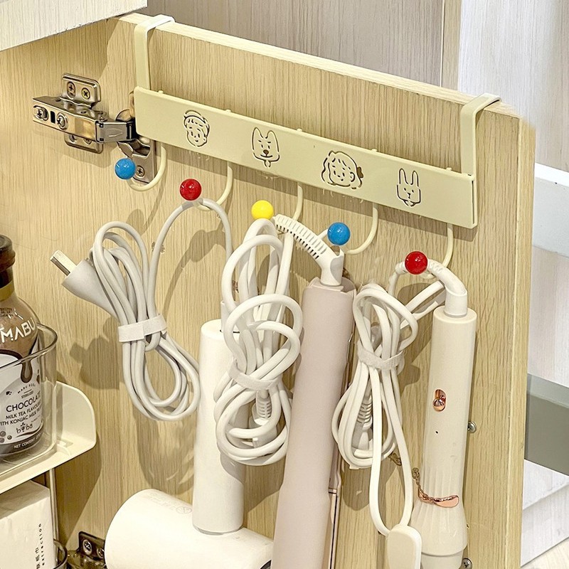 キャビネットドアの後ろに穴を開けずにハンガーラックを1列に掛けるドアフック、ドアフック、寮グッズ、ワードローブバッグハンガー|undefined