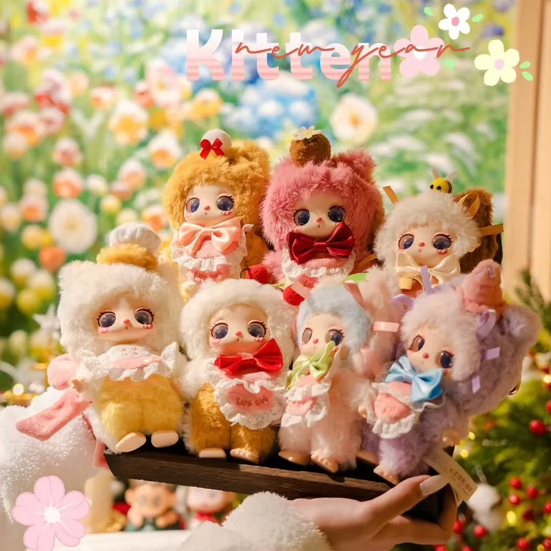 新商品のリラ4世代のデザート師の子猫のぬいぐるみの盲目の箱のおもちゃの柔らかいかわいいデスクトップの置物が爆発的に発表されました。|undefined