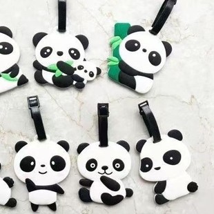 Panda Luggage Tag Creative Decoration Suitcase Pendant Consignment Anti-loss Label Hanging Listing Chengdu Cultural and Creative Souvenirs