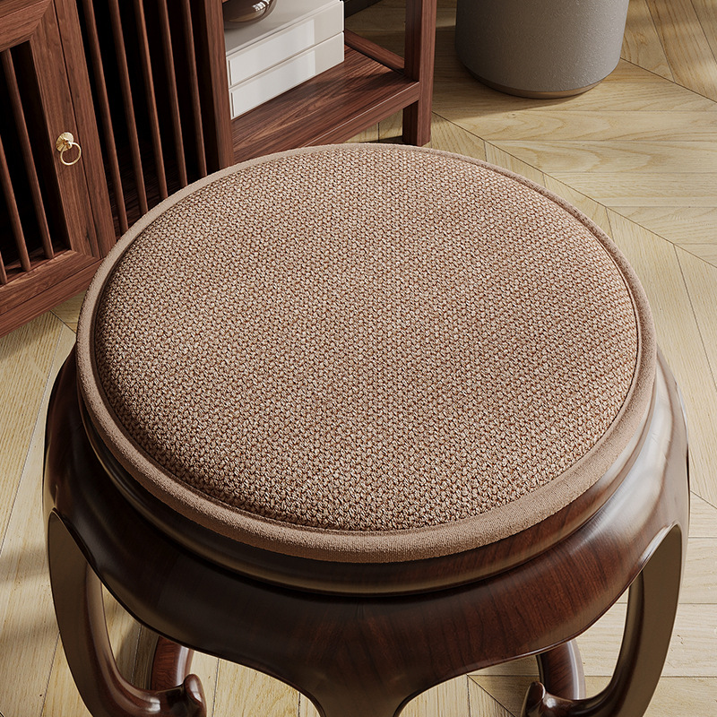 圆形凳子坐垫椅子垫久坐凳子垫防滑垫子沙发坐垫高弹柔软中式椅垫