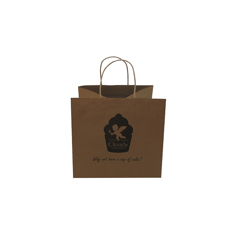 【厂家印刷】棕牛皮纸纸袋 环保纸袋 蛋糕店手提袋