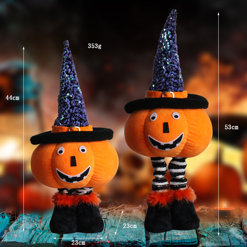 New Halloween Decorations Telescopic Pumpkin Standing Posture Doll Wholesale Nihaojewelry display picture 7