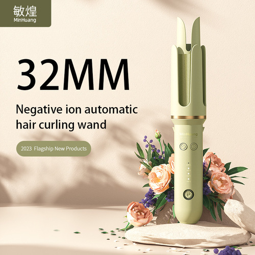Cross-border source manufacturer automatic curling iron 32mm lazy curling negative ion perm for large curls and waves without damaging the hair