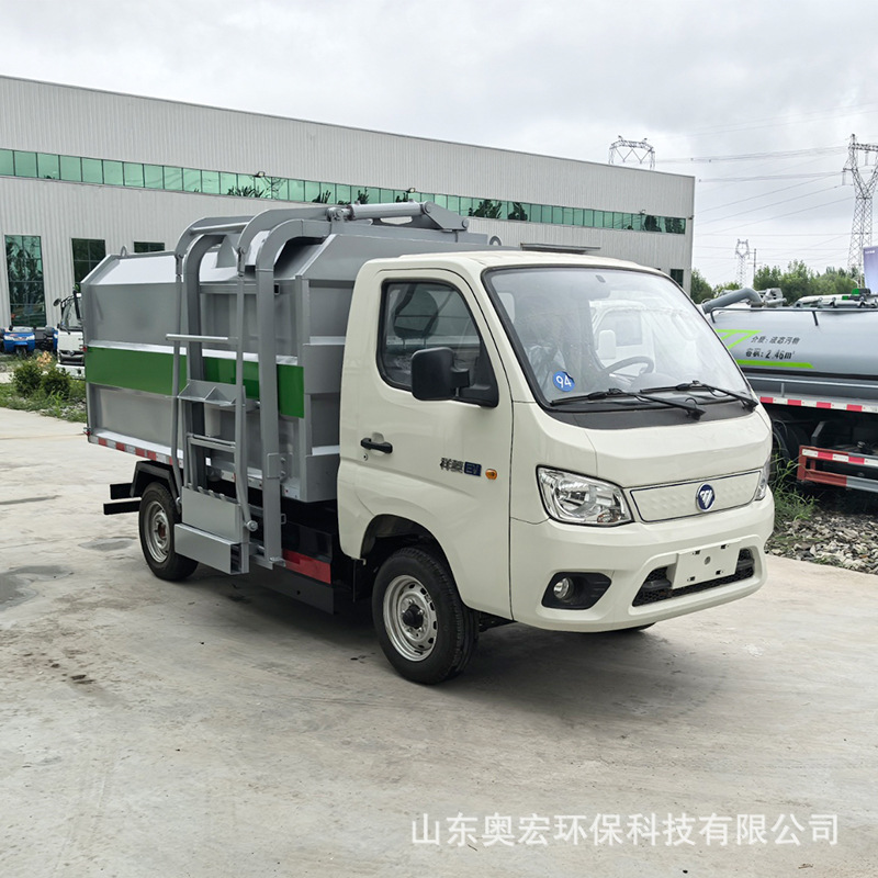 Electric Garbage Truck with Hanging Bins, Electric Garbage Truck for Residential Areas, Transport Truck, Sanitation Truck, Self-Unloading Sanitation Garbage Truck