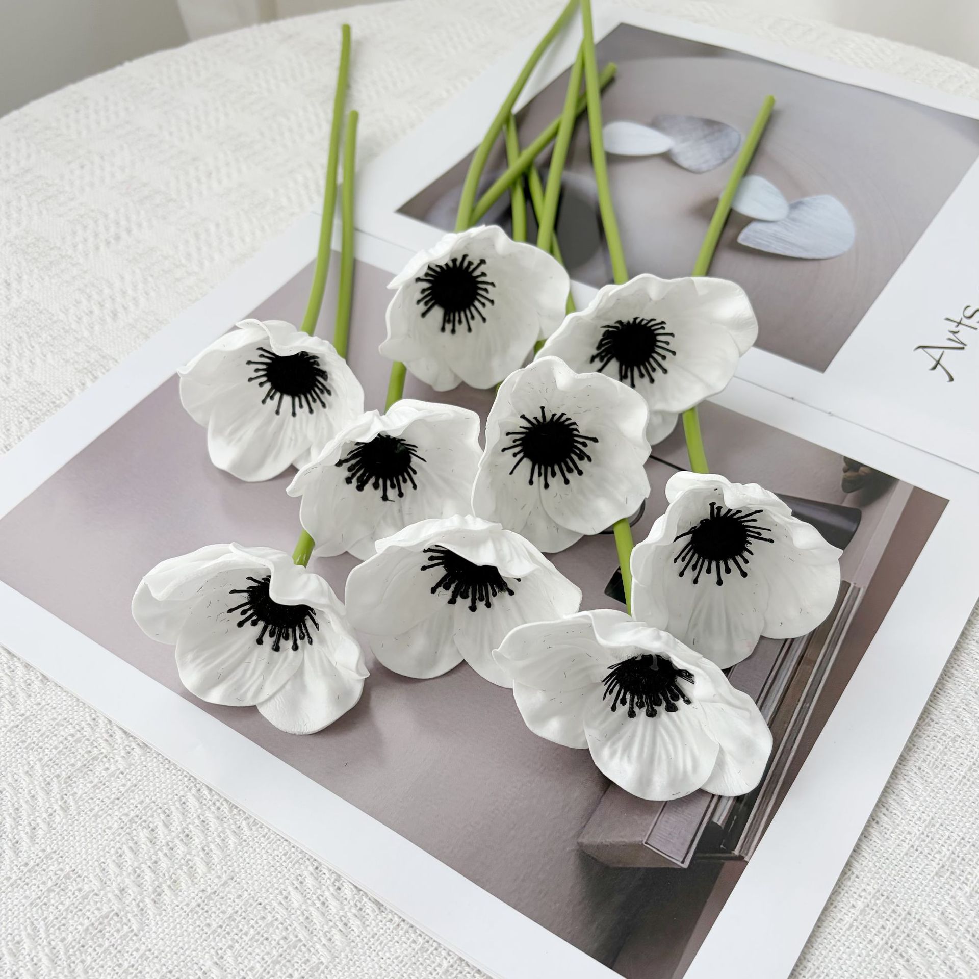 Ins yu meiren flor artificial PU mini flor de amapola flor artificial arreglo floral decoración accesorios sala de estar dormitorio decoración adornos